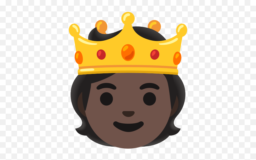 Person With Crown Dark Skin Tone Emoji,The Yellow Skin Tone Emojis