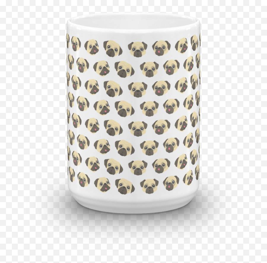 Cute Pug Faces Pug Lover Coffee Mug - Serveware Emoji,Coffee Cup Emoticon