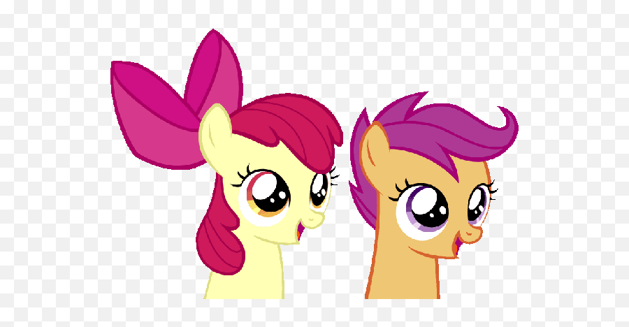 Glitter Graphics The Community For Enthusiasts Animated - Apple Bloom And Scootaloo Gif Emoji,Satania Emoji