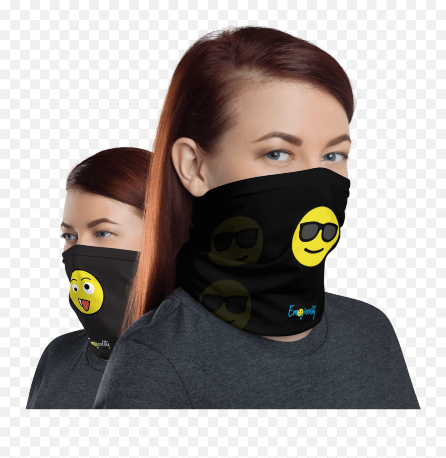 Crazy Cool Black Gaiter - Betsy Ross Face Mask Emoji,Gas Mask Emoticon