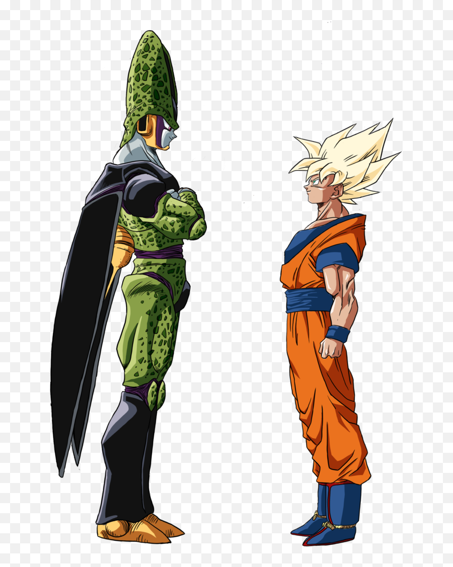 Download Cell Png Dragon Ball - Goku Vs Cell Emoji,Goku Emoticon