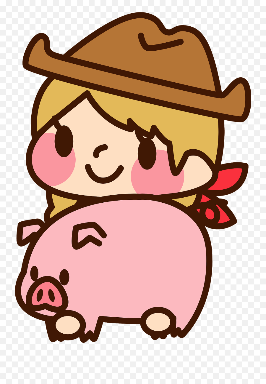 Sally Cowgirl With Piglet Clipart Free Download - Clip Art Emoji,Open Eyed Crying Emoji