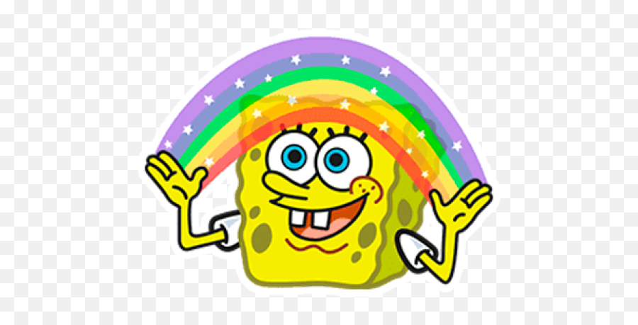 Sticker Maker - El Paquete De Bob Esponja Transparent Spongebob Imagination Emoji,Todos Los Emojis Del Whasapp Corriendo