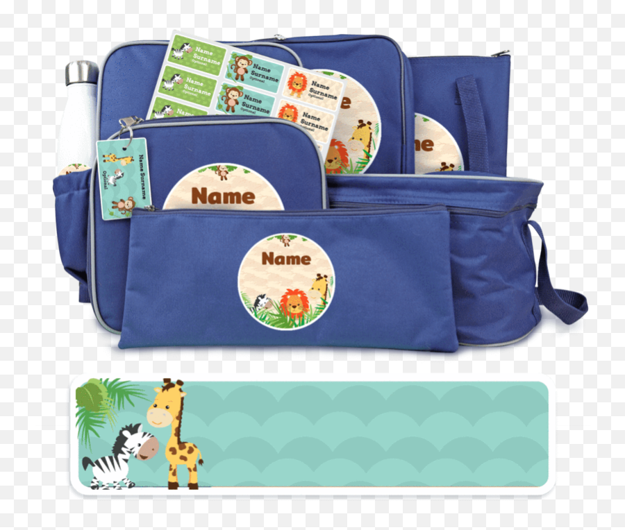 Bundle Pack Blue - Handbag Style Emoji,4 Packs Emoji Luggage Tags