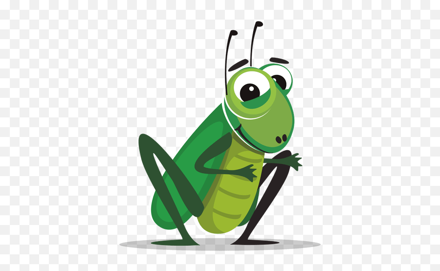 Cricket Bug Cartoon - Transparent Png U0026 Svg Vector File Insect Cartoon Transparent Emoji,Grasshopper Emoticon Small Icon-size