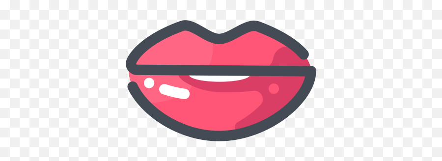 Glossy Lips Icon U2013 Free Download Png And Vector - Dibugo De Tik Tok Emoji,Samsung Eye Lip Eye Emoji