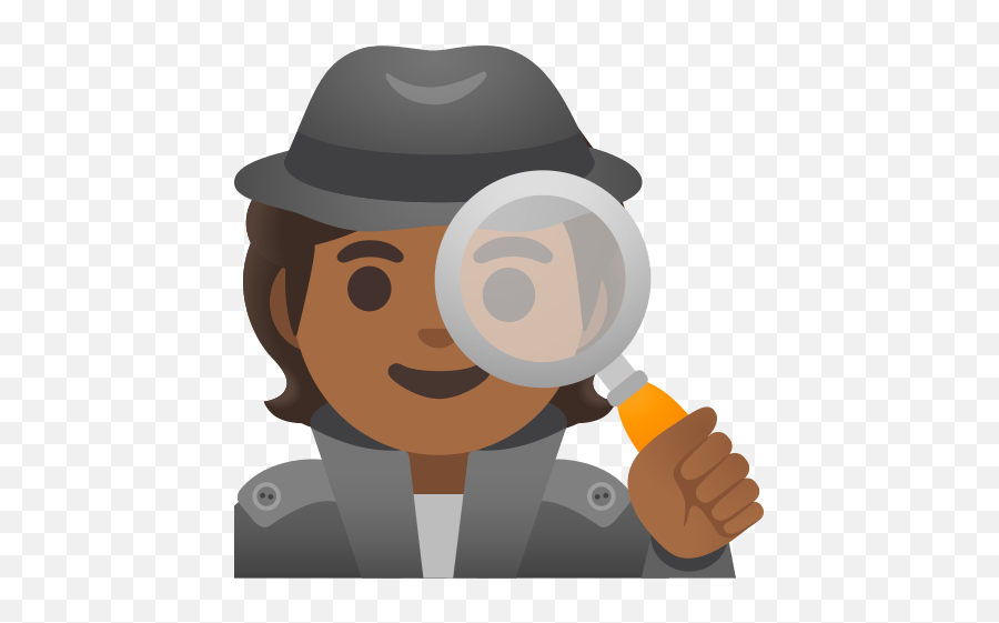 Woman Detective Medium - Dark Skin Tone Emoji Download For Detective Magnifying Glass Icon,Woman With Hat Emoji