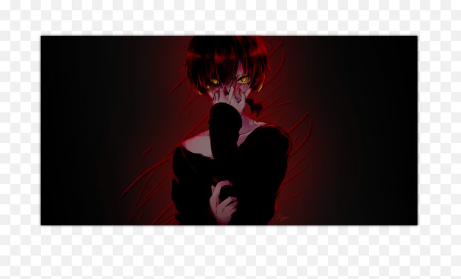 Red Anime Black 1920x1080 - Fictional Character Emoji,Emotion Anime Background