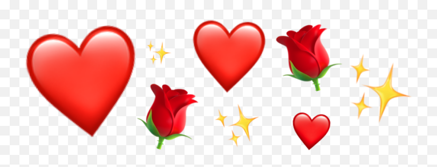 Emoji Iphone Red Rose Yellow Heart - Girly,Yellow Heart Emoji
