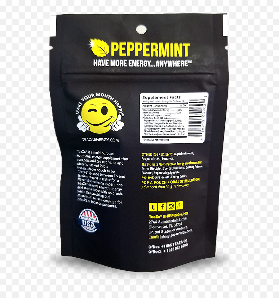 Peppermint Flavored Tobacco - Product Label Emoji,Spitting Tobacco Emoticon