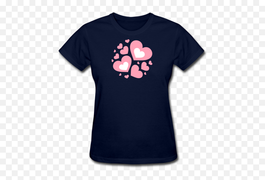 Plus Size Cotton T - Shirt With Bursting Valentineu0027s Day Hearts Fruit Of The Loom Unisex Emoji,Heart Eye Emoji Shirt