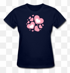 Plus Size Cotton T - Shirt With Bursting Valentineu0027s Day Hearts Fruit Of The Loom Unisex Emoji,Heart Eye Emoji Shirt
