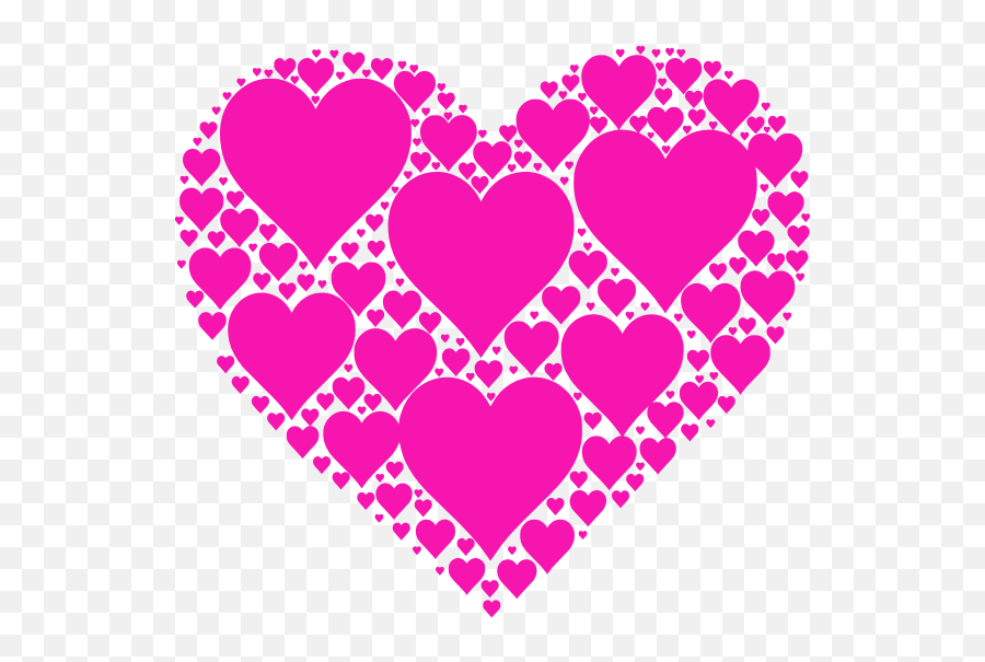 Hearts In Heart Magenta Free Svg - Heart With Heart Png Emoji,Heart Emotion Clipart