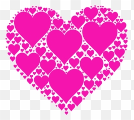 Hearts In Heart Magenta Free Svg - Heart With Heart Png Emoji,Heart Emotion Clipart