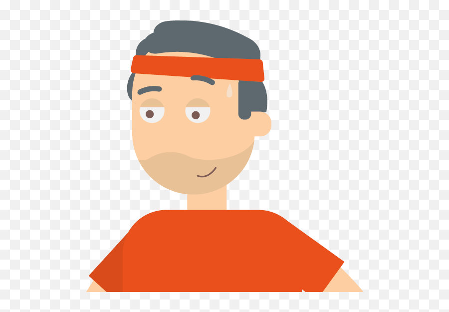 Person Wearing Sweat Band Clipart - Full Size Clipart For Adult Emoji,Sweaty Emoji