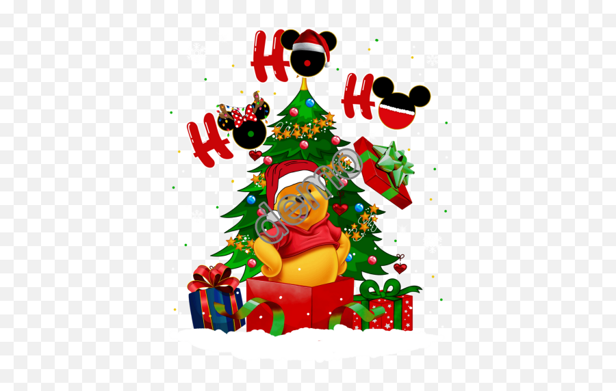 Ho Ho Ho Winnie The Pooh Christmas Shirt For Kids Emoji,Evee Emoji