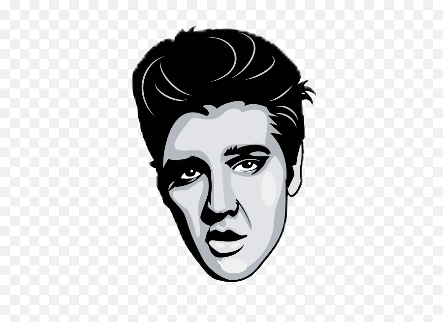 Elvis Presley Rocknroll Sticker - Elvis Presley Hair Icon Emoji,Elvis Presley Emoji