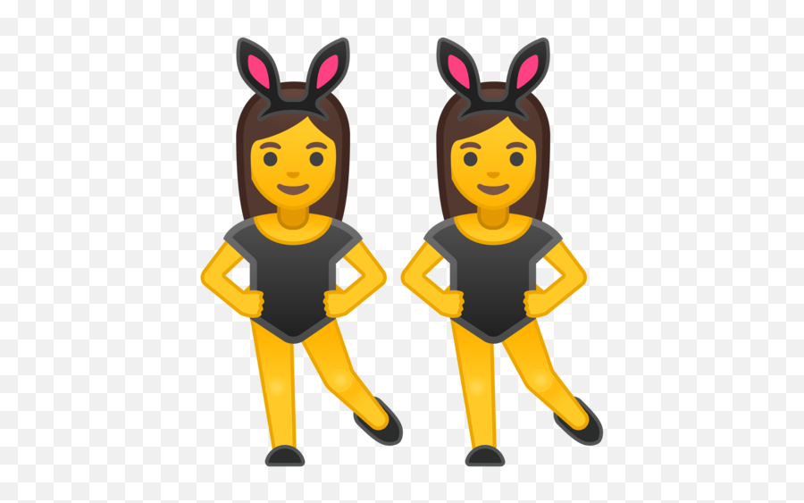 People With Bunny Ears Emoji 1 - Click Copypaste,Copy And Paste Easter Bunny Emoji