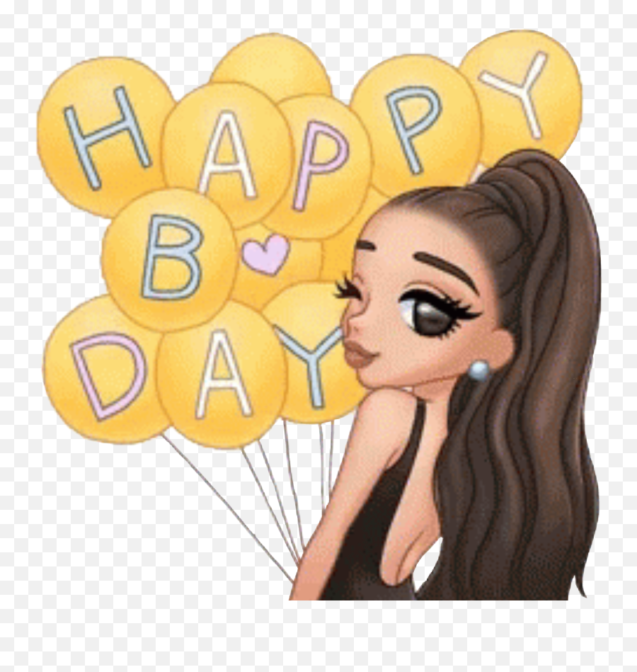 Sticker Emoji Ariana Sticker By Chely Loves You - Ariana Grande Birthday Sticker,Emoji Ballons