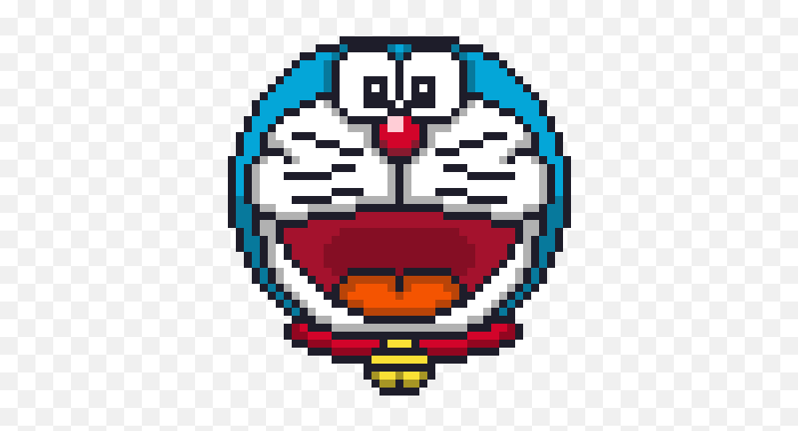 Pixel Art - Dot Emoji,Doraemon Emoji