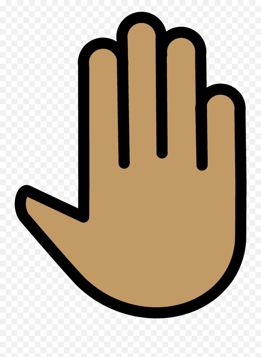 Raised Back Of Hand Emoji Clipart - Hand,Back Of Hand Emoji