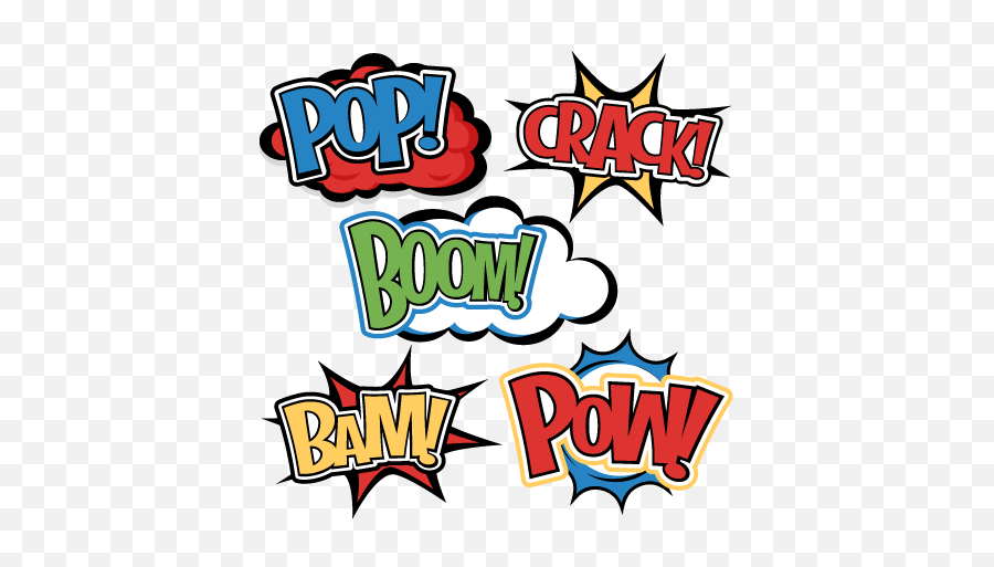 Large Superhero Words Cliparts - Clipartix Super Hero Words Clip Art Emoji,Superhero Emoji Facebook