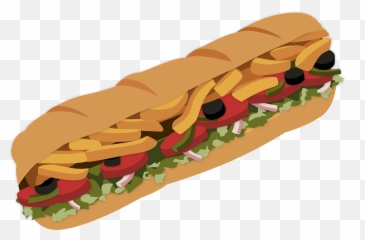 Sandwich Clipart Delicatessen Sandwich - Cartoon Sandwich Png Emoji,Sub Sandwich Emoji