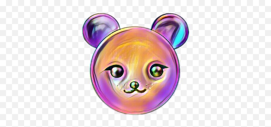 Bear Cute Kawaii Rainbow Drawing - Happy Emoji,Cream Puff Emoji