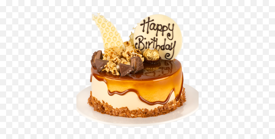 Caramel Popcorn Party Cake - Caramel Popcorn Cake Cheesecake Shop Emoji,Birthday Cake Emojis