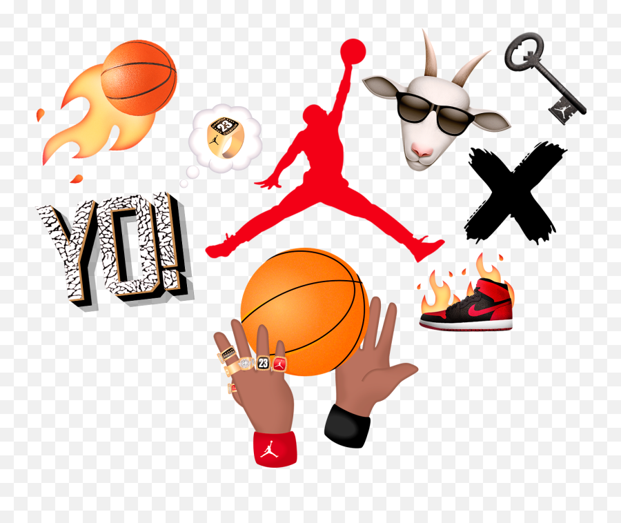 Clipart Volleyball Emoji Picture - Black And White Logo Jordan,Volleball Emoji