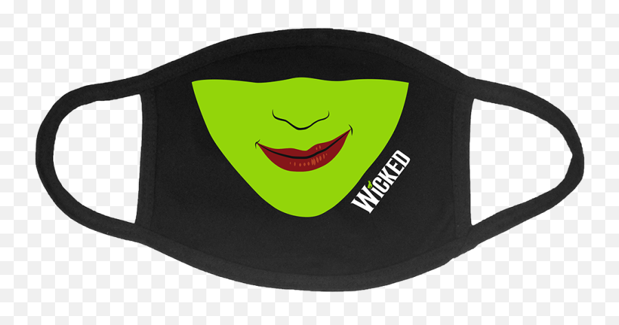 Wicked Elphaba Smile Face Mask - Prom Logo Emoji,Smile -emoticon -smiley