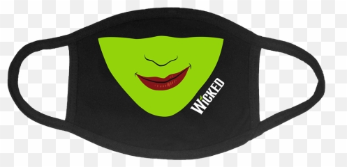 Wicked Elphaba Smile Face Mask - Prom Logo Emoji,Smile -emoticon -smiley