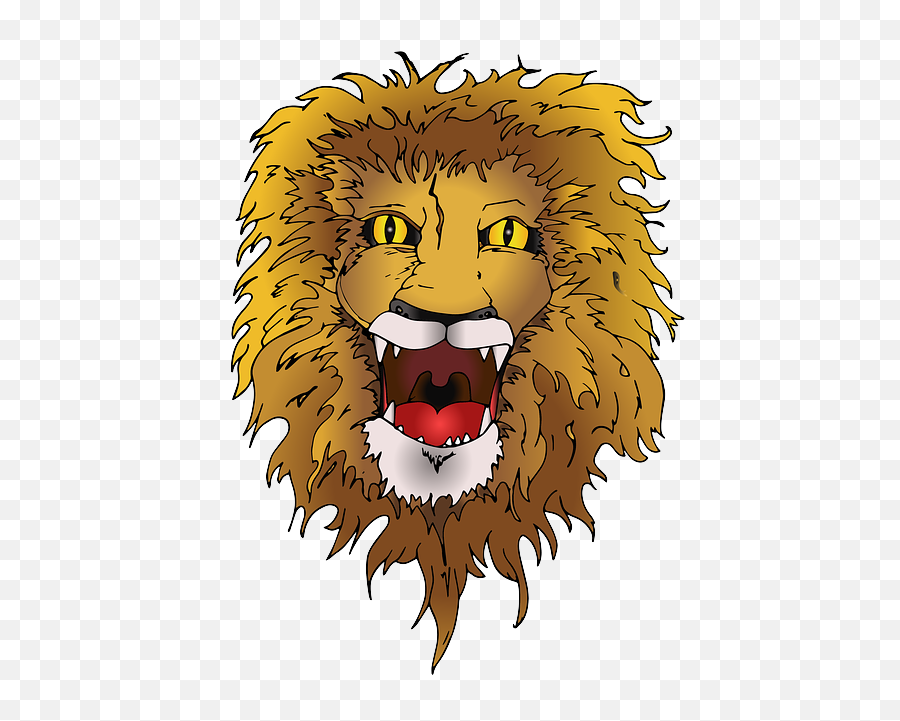 Comic Wildcat Lion Roar Animal - Lion Mane Png Emoji,Real Lions Emotions