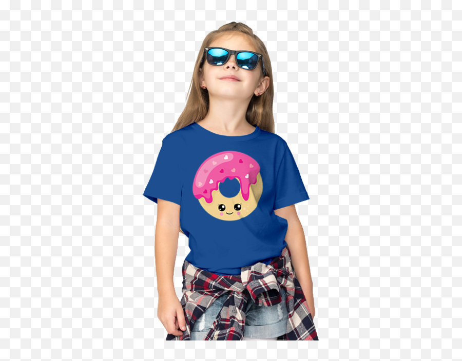 Womenu0027s T - Shirt With Print Pink Donut With A Smile Art Emoji,B3c Emoticon