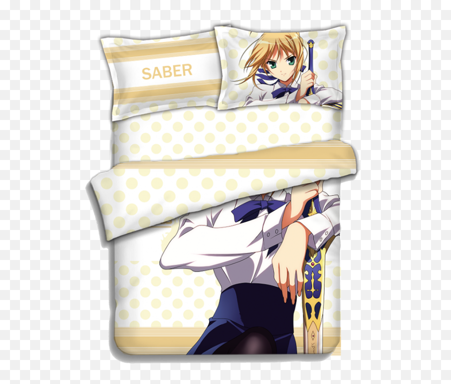 Anime Bedding Sets De Anime Bedding - Saber Bed Set Emoji,Cozy Night 4 Pc Flannel Sheet Set Queen Emojis