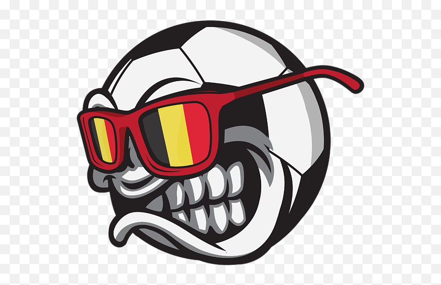 Belgium Angry Soccer Ball With Sunglasses Fanshirt Tote Bag - Angry Soccer Ball Sunglasses Emoji,Angry Emoticon Pillows