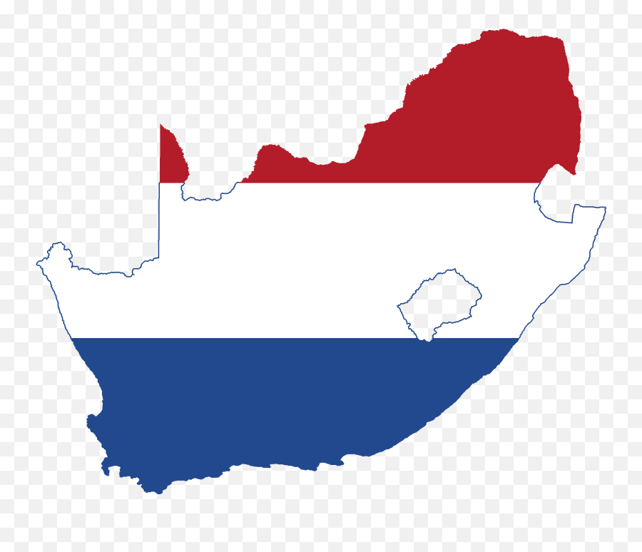 Flag Map Of South Africa Clipart - Netherlands Flag Map Png Emoji,Emojis Holland Flag Png