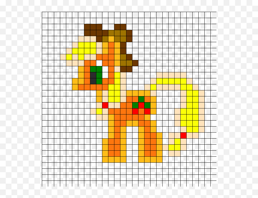 Applejack Perler Bead Pattern - Link Pixel Art Heart Emoji,My Little Pony Applelack Emoticon