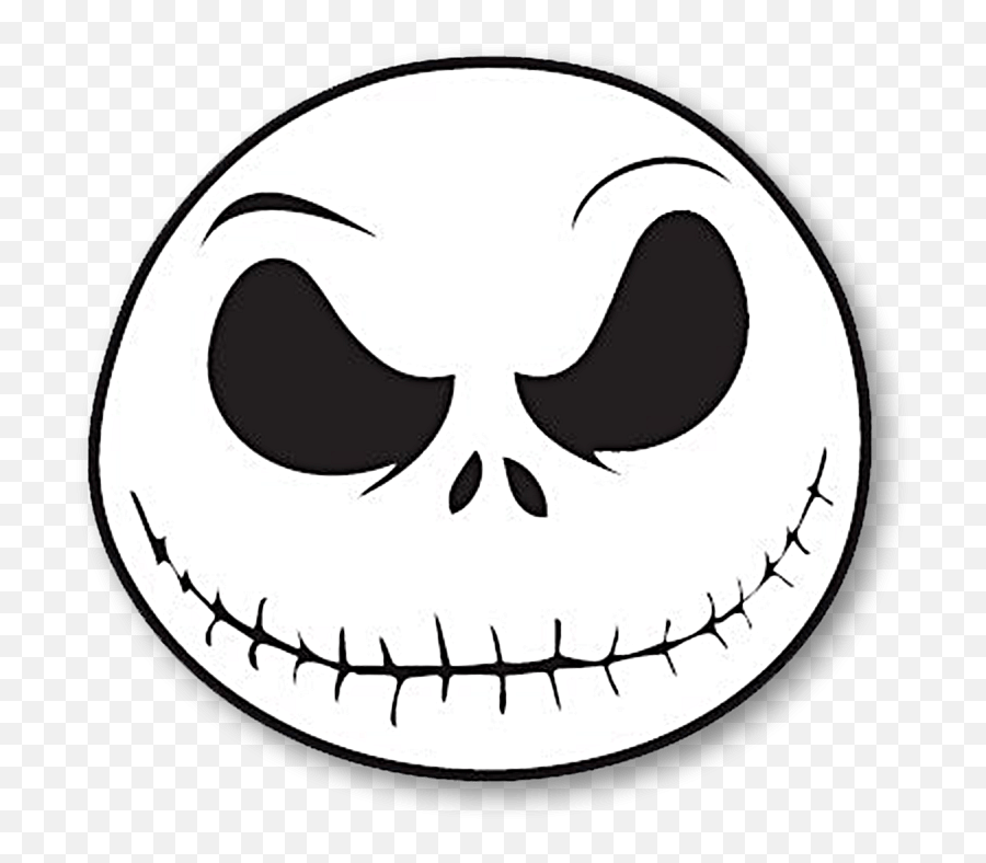 Jack Skellington Face Transparent Png - Jack From Nightmare Before Christmas Emoji,Jack Skellington Emoji For Messenger