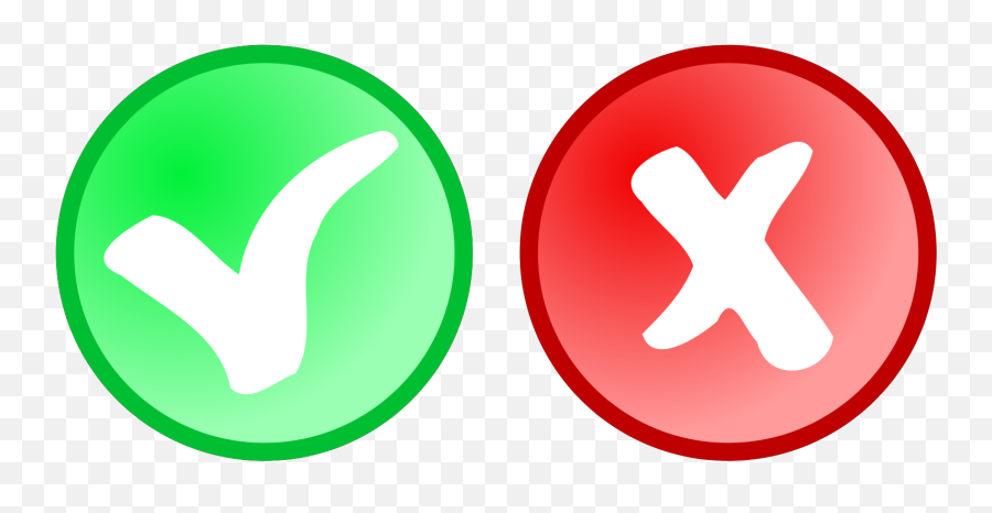 Red Green Ok Not Ok Icons Svg Vector Red Green Ok Not Ok - Ok Icon Png Emoji,Ok Symbol Emoji Png