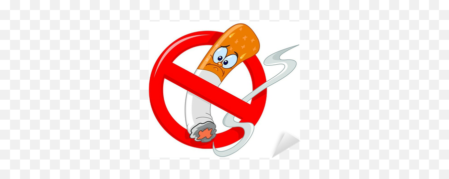 No Smoking Cartoon Sticker Pixers - No Smoking Poster Cartoon Emoji,Smoking Emoticon Japanese