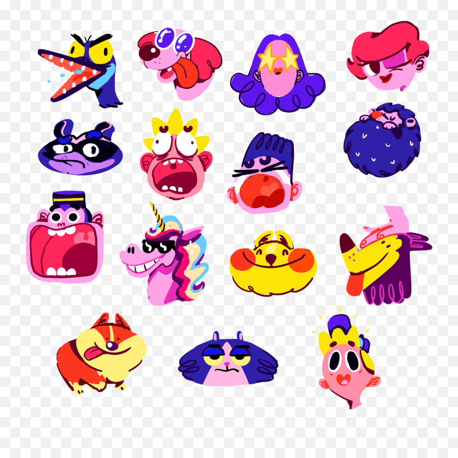 Giphy Animated Emotion Stickers On Behance - Dot Emoji,Animated Adult Emotions