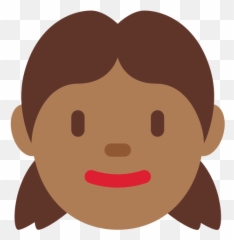 Girl Medium - Dark Skin Tone Emoji,Pleadin Face Emoji