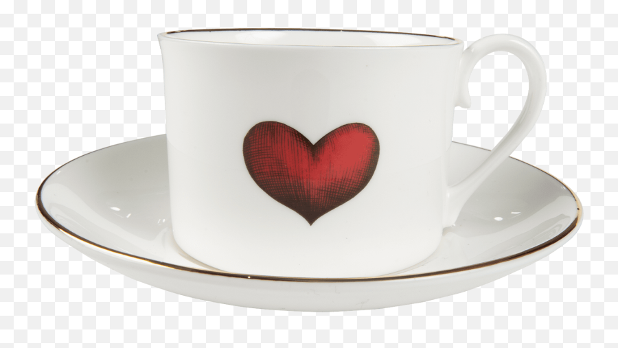 Red Love Heart Tea Cup U0026 Saucer - Fine Bone China Rory Dobner Emoji,Im A Lil Teapot In Emoticon Form
