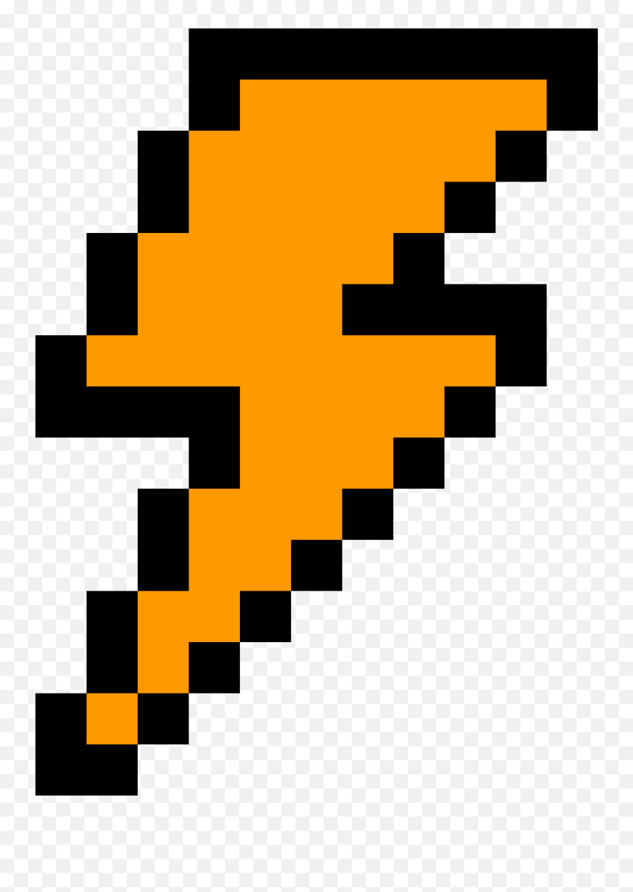 Pixelated Lightning Bolt Transparent - 8 Bit Pixel Lightning Bolt Emoji,Boy Glasses Lightning Bolt Emoji
