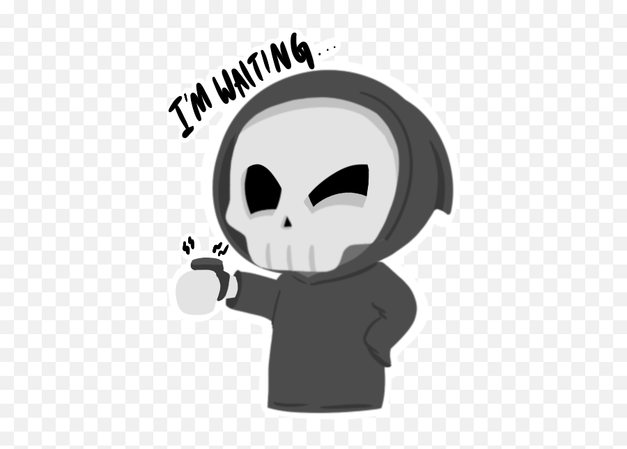 Grimmie The Reaper Stickers By Annie Hua - Fictional Character Emoji,Grim Reaper Emoji