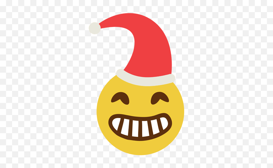 Sonriente Sombrero De Santa Claus Cara - Happy Emoji,Emoticon Pinguino Para Facebook