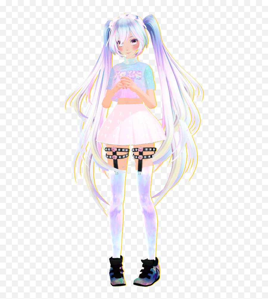 Mmd Pastel Miku Transparent Png Image - 3d Anime Transparent Emoji,Mmd Poses Emotions
