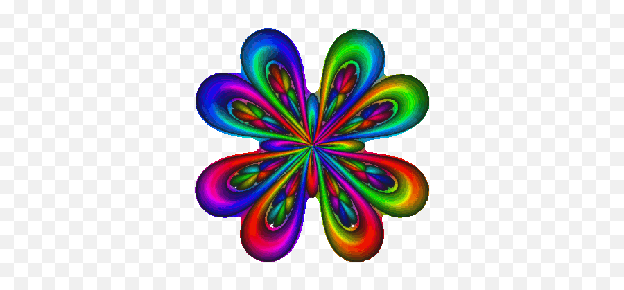 Animated Rainbow Flower - Moving Animated Flower Emoji,Animated Flower Emojis Downloads