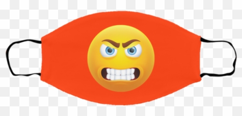 Angry Teeth Gritting Emoji - Fmm Smmed Face Mask Cloth Face Mask,Angry Emojis Faces